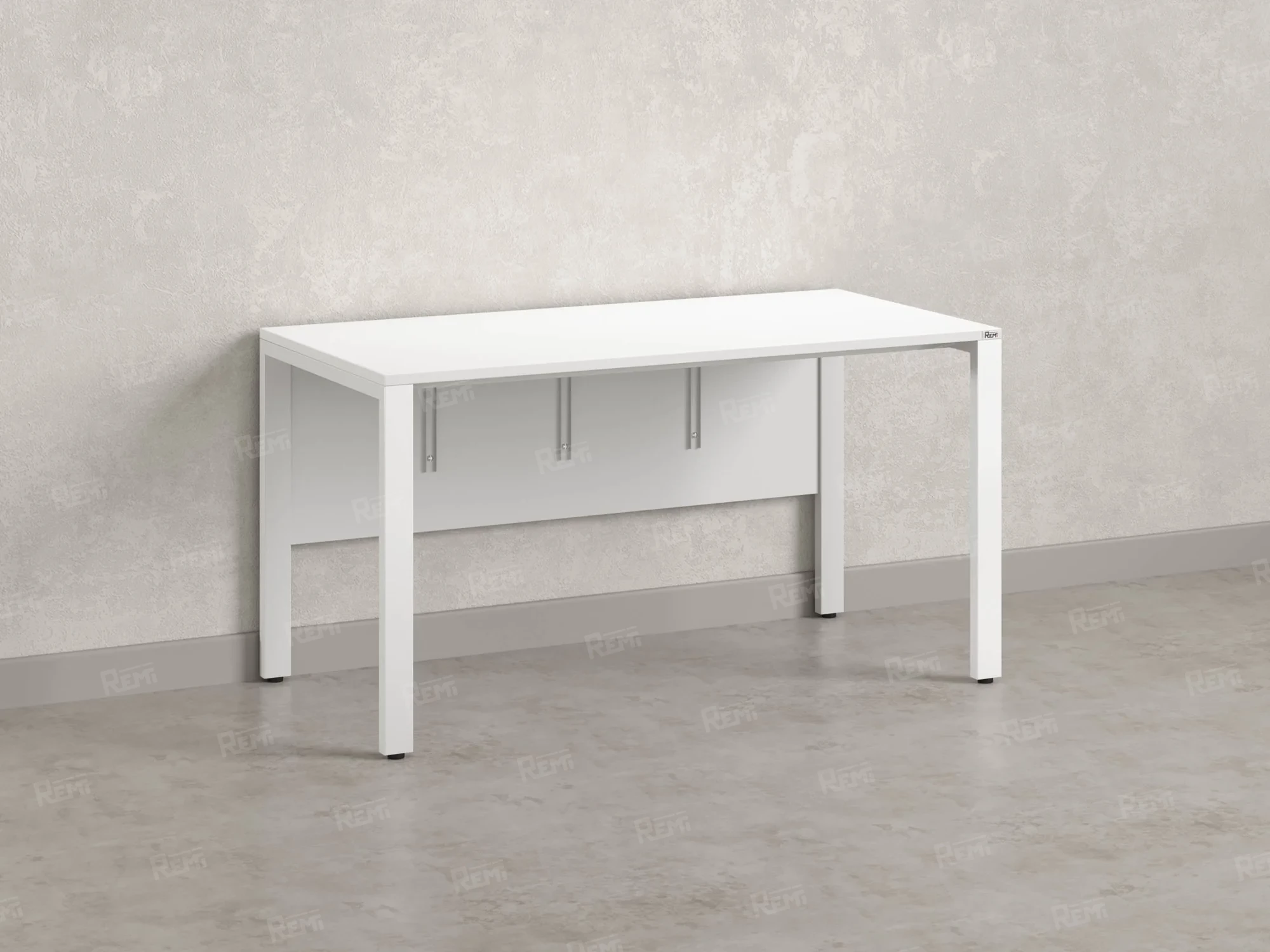 Стол прямой на П-образных опорах, экран ЛДСП 800x600x750 RM005-8x6 Белый/Белый