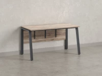 Стол прямой, Л-опора, экран ЛДСП,парящая стол-ца 1200x600x750 RM009-12x6 Дуб Маувелла/Серый