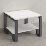 Журнальный стол с полкой 800x600x550 RM181-8x6 Белый/Серый