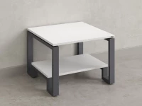 Журнальный стол с полкой 800x600x550 RM181-8x6 Белый/Серый