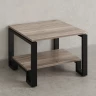 Журнальный стол с полкой 800x800x550 RM181-8x8 Дуб Маувелла/Черный