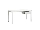 Стол прямой с подвесной тумбой, П-опора 2000x700x750 RM038-20x7 Белый/Белый