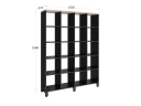 Стеллаж, 20 ячеек 1500х370х1980 RM144-150x37 Дуб Маувелла/Черный