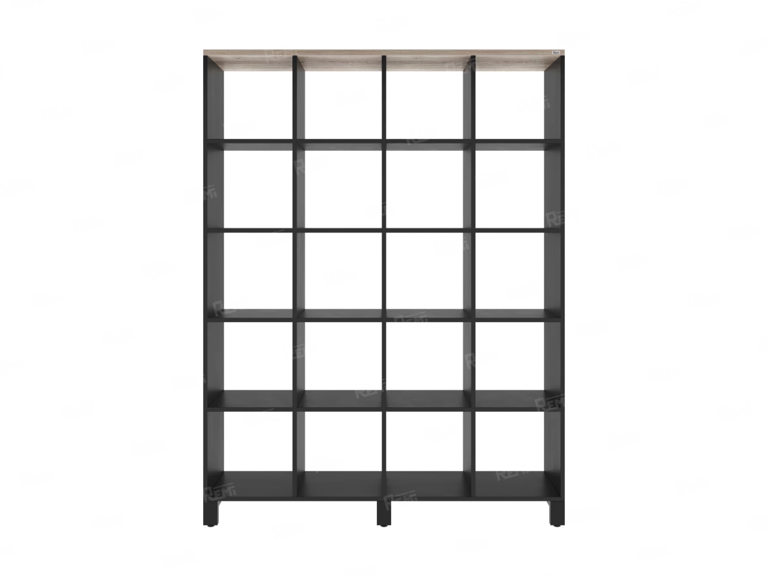 Стеллаж, 20 ячеек 1500х370х1980 RM144-150x37 Дуб Маувелла/Черный
