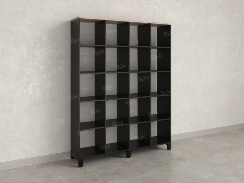 Стеллаж, 20 ячеек 1500х370х1980 RM144-150x37 Дуб Маувелла/Черный