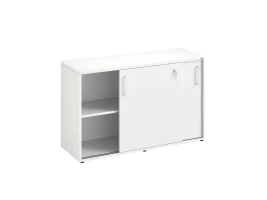 Низкий шкаф-купе на регулируемых опорах 1200x420x750 RM125-120x42 Белый/Белый