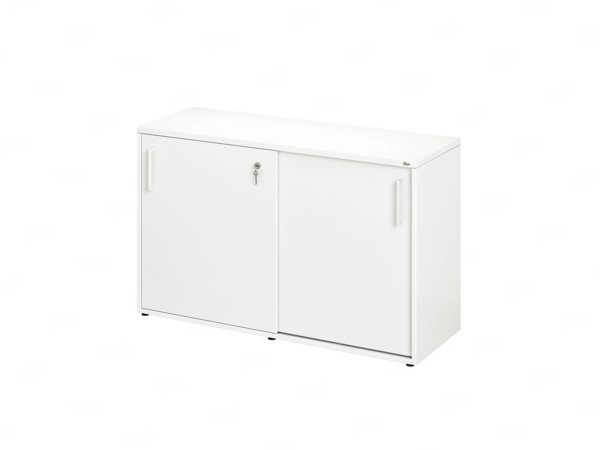 Низкий шкаф-купе на регулируемых опорах 1200x420x750 RM125-120x42 Белый/Белый