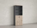 Шкаф комбинированный, регулируемые опоры, 6 уровней 900x420x2100 RM155-90x41 Дуб Маувелла/Серый