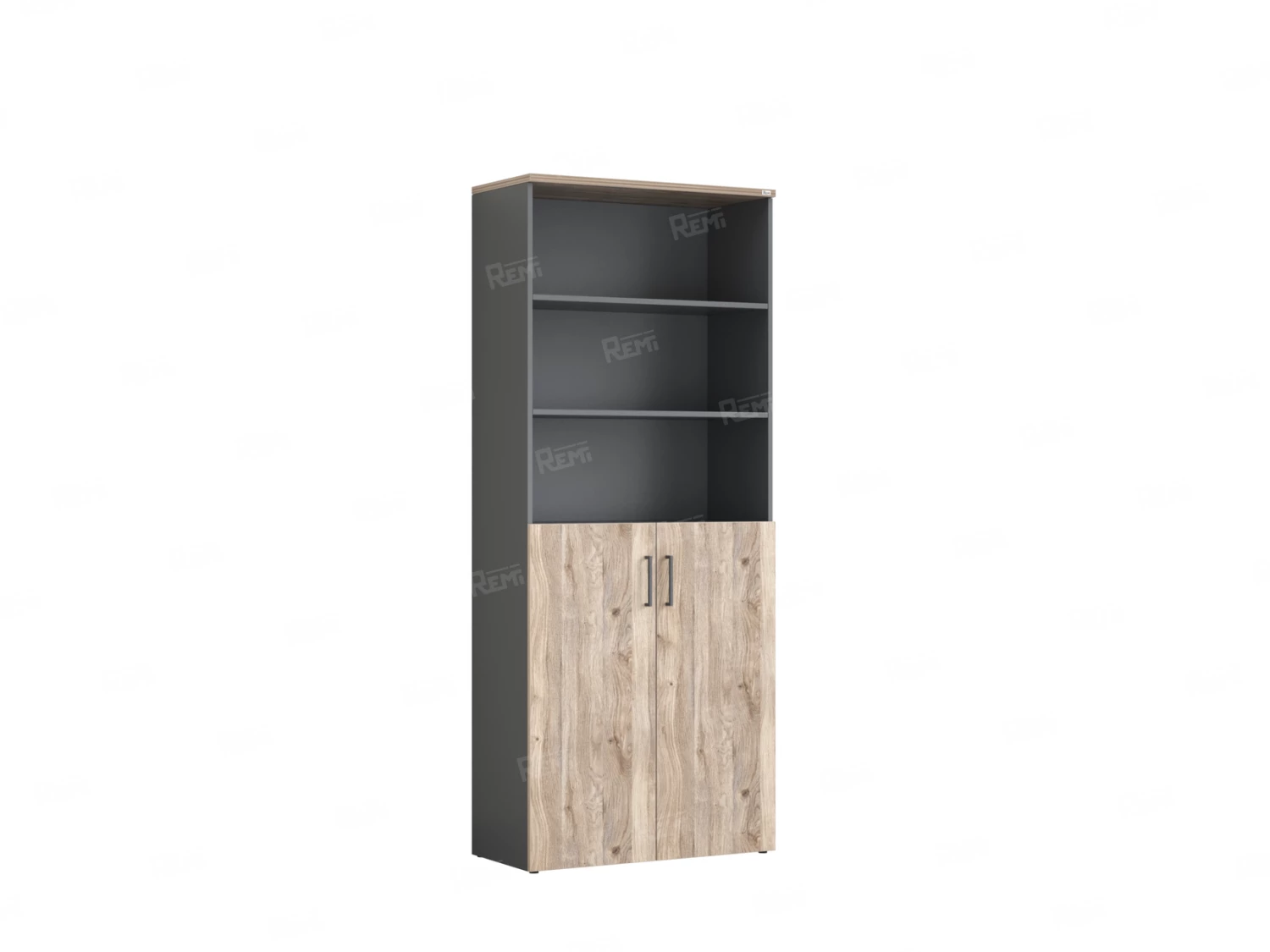 Шкаф комбинированный, регулируемые опоры, 6 уровней 900x420x2100 RM155-90x41 Дуб Маувелла/Серый