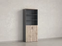 Шкаф комбинированный, регулируемые опоры, 6 уровней 900x420x2100 RM155-90x41 Дуб Маувелла/Серый