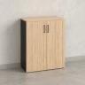 Шкаф распашной, регулируемые опоры, 3 уровня 900x420x1100 RM150-90x42 Вяз Швейцарский светлый/Черный