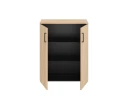 Шкаф распашной, регулируемые опоры, 3 уровня 900x420x1100 RM150-90x42 Вяз Швейцарский светлый/Черный