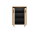 Шкаф распашной, регулируемые опоры, 3 уровня 900x420x1100 RM150-90x42 Вяз Швейцарский светлый/Черный