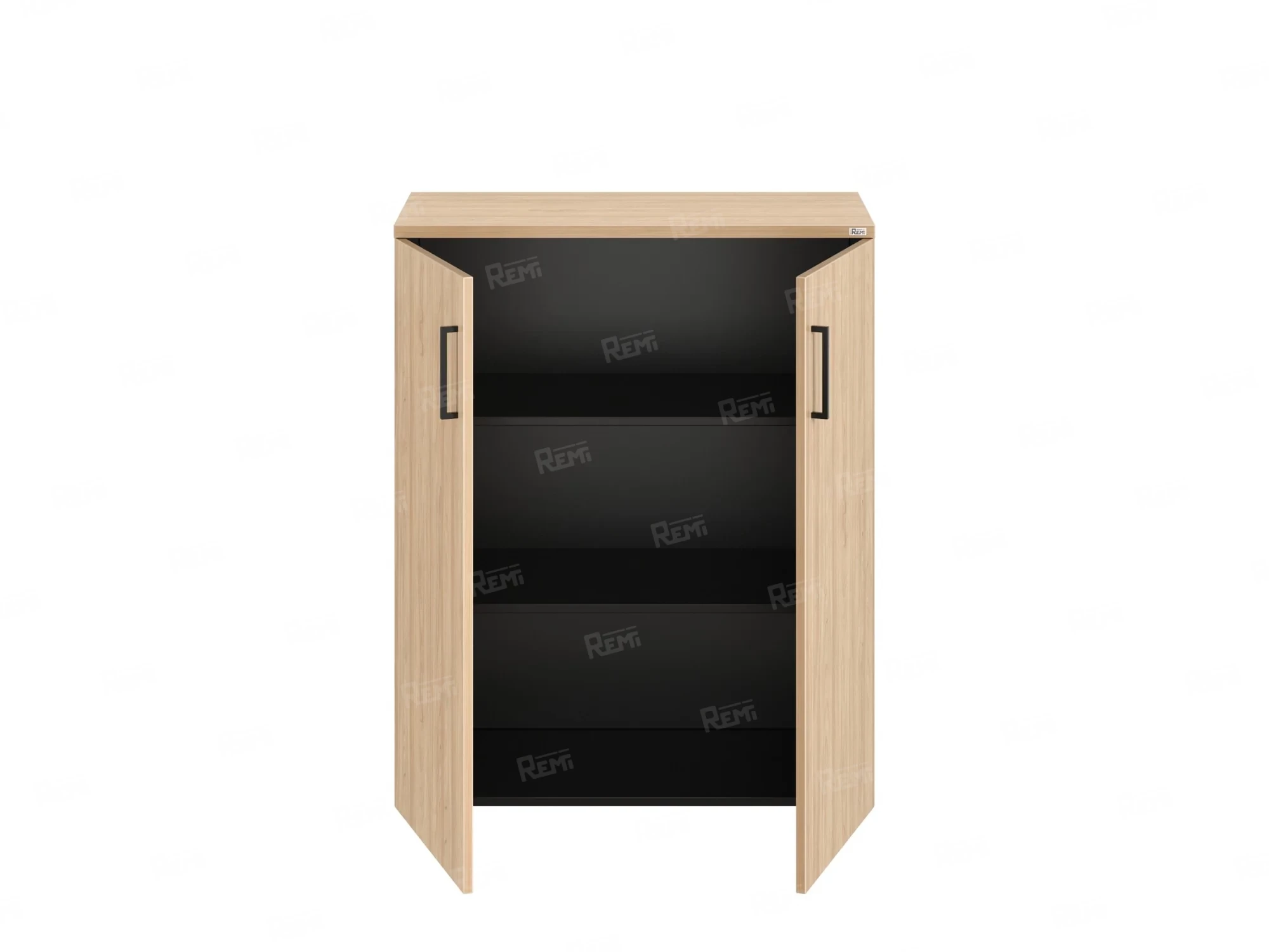 Шкаф распашной, регулируемые опоры, 3 уровня 900x420x1100 RM150-90x42 Вяз Швейцарский светлый/Черный