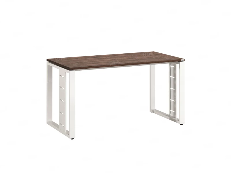 Стол прямой на О-образных опорах 2000x700x750 RM040-20x7 Дуб Апрельский шоколад/Белый