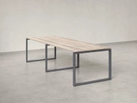 Cтол для переговоров, на О-обазном каркасе 2200x1400x750 RM081-220x140 Дуб Маувелла/Серый