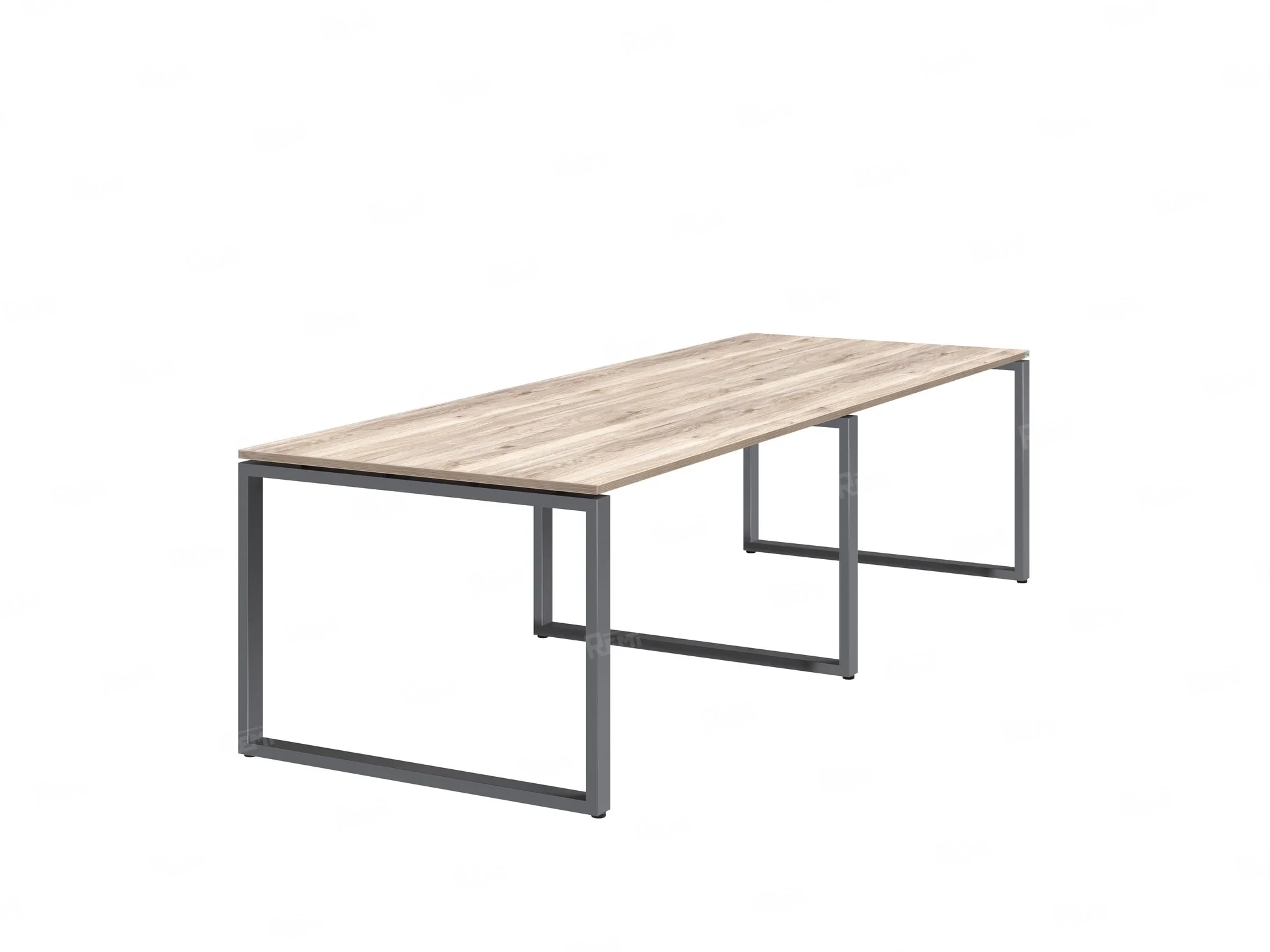 Cтол для переговоров, на О-обазном каркасе 2200x1400x750 RM081-220x140 Дуб Маувелла/Серый