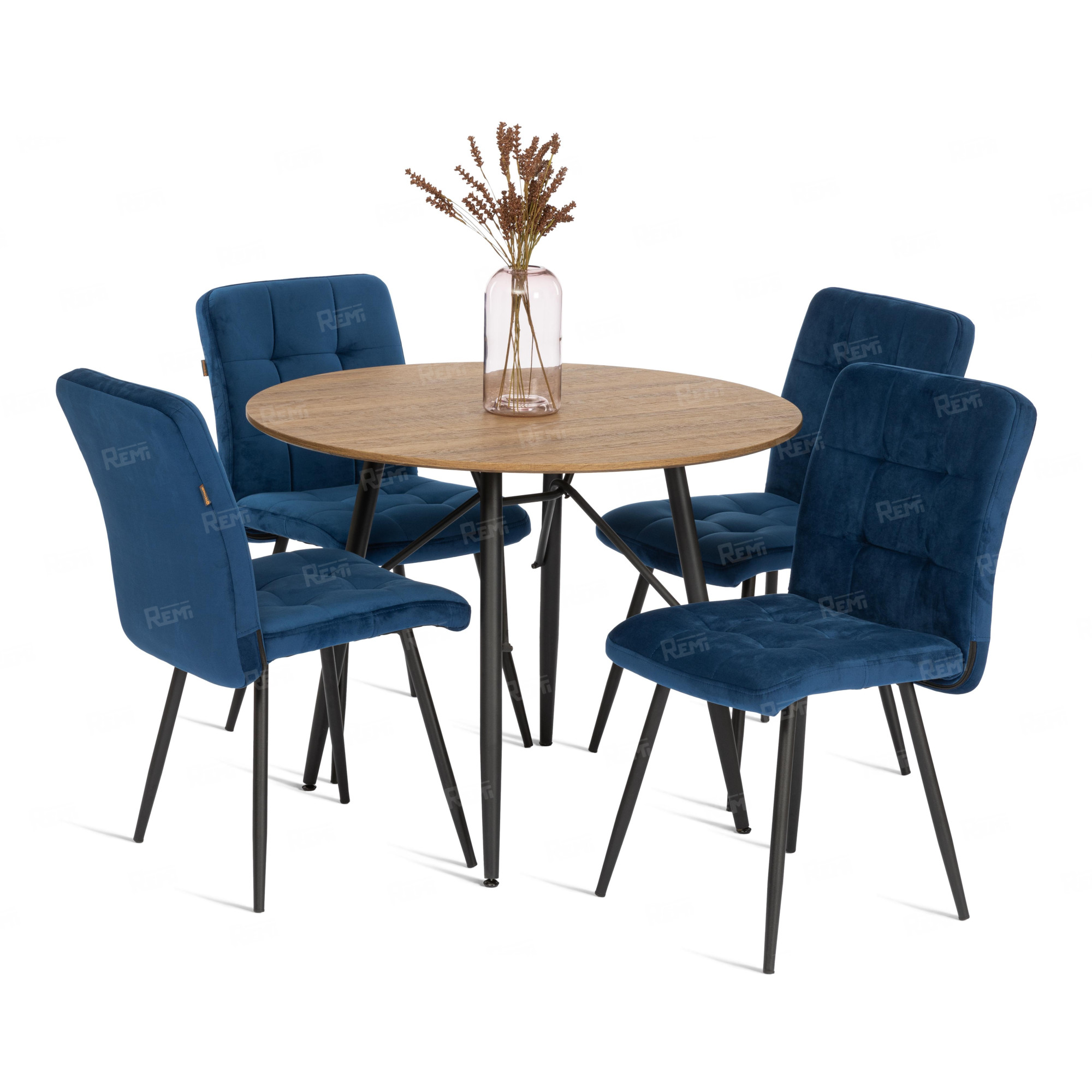 Стул обеденный Medeo Голубой/Голубой, Велюр (арт. 24301)