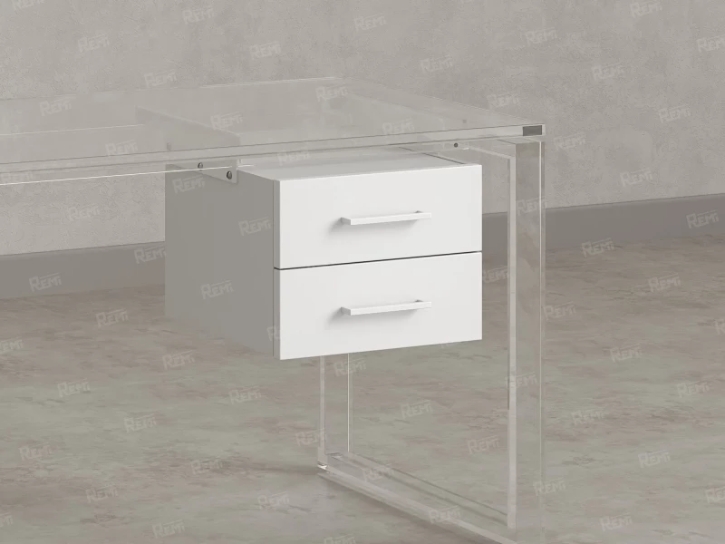 Тумба подвесная, два ящика 400x452x300 RM201-16х8 Белый/Белый