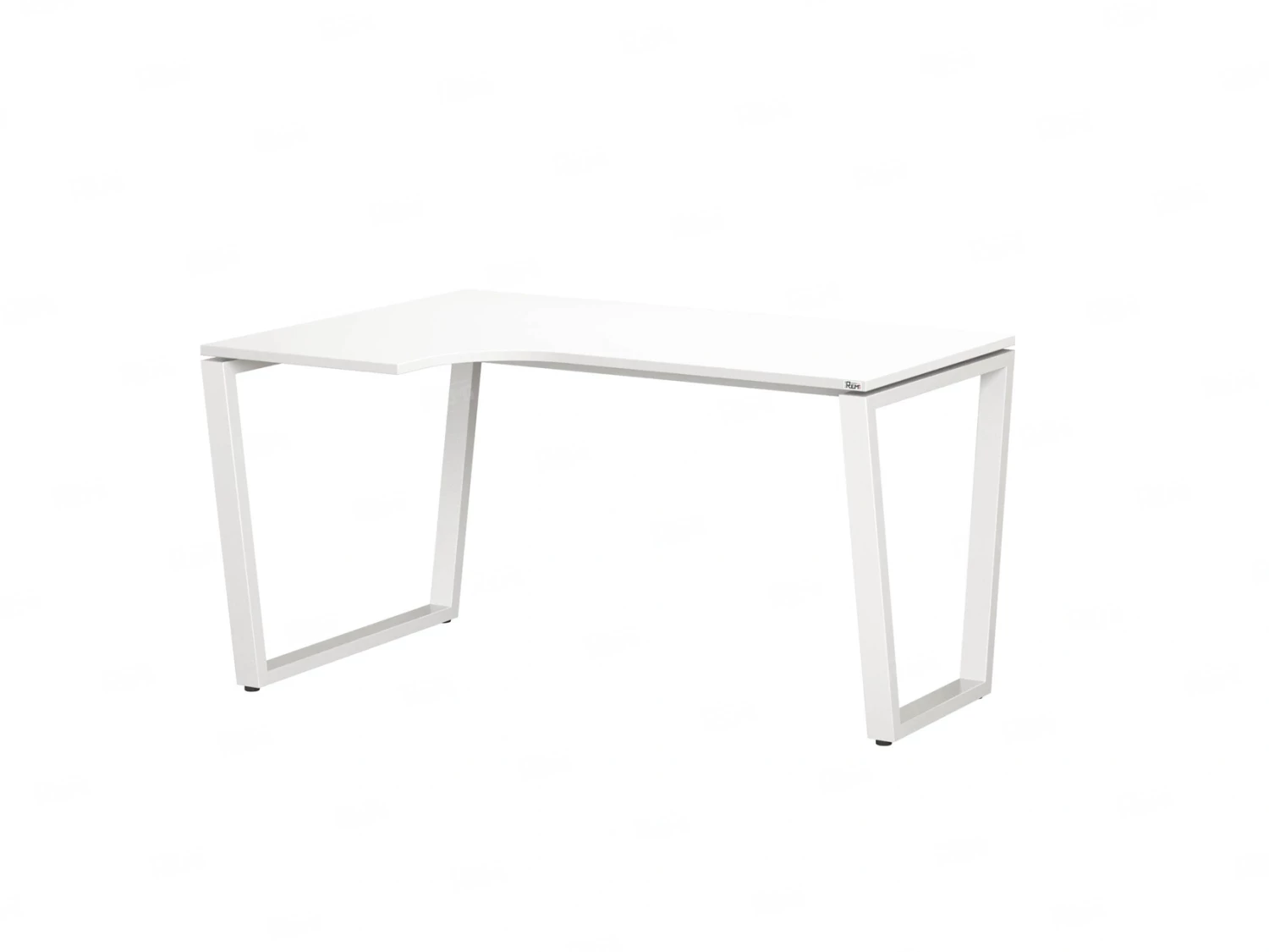 Стол угловой, U-опора, левый 1400x900/1200x750, RM051-14x9-12 Белый/Белый