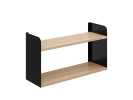 Полка настенная 900x300x500 RM190-90x30 Вяз Швейцарский светлый/Черный