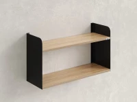 Полка настенная 900x300x500 RM190-90x30 Вяз Швейцарский светлый/Черный