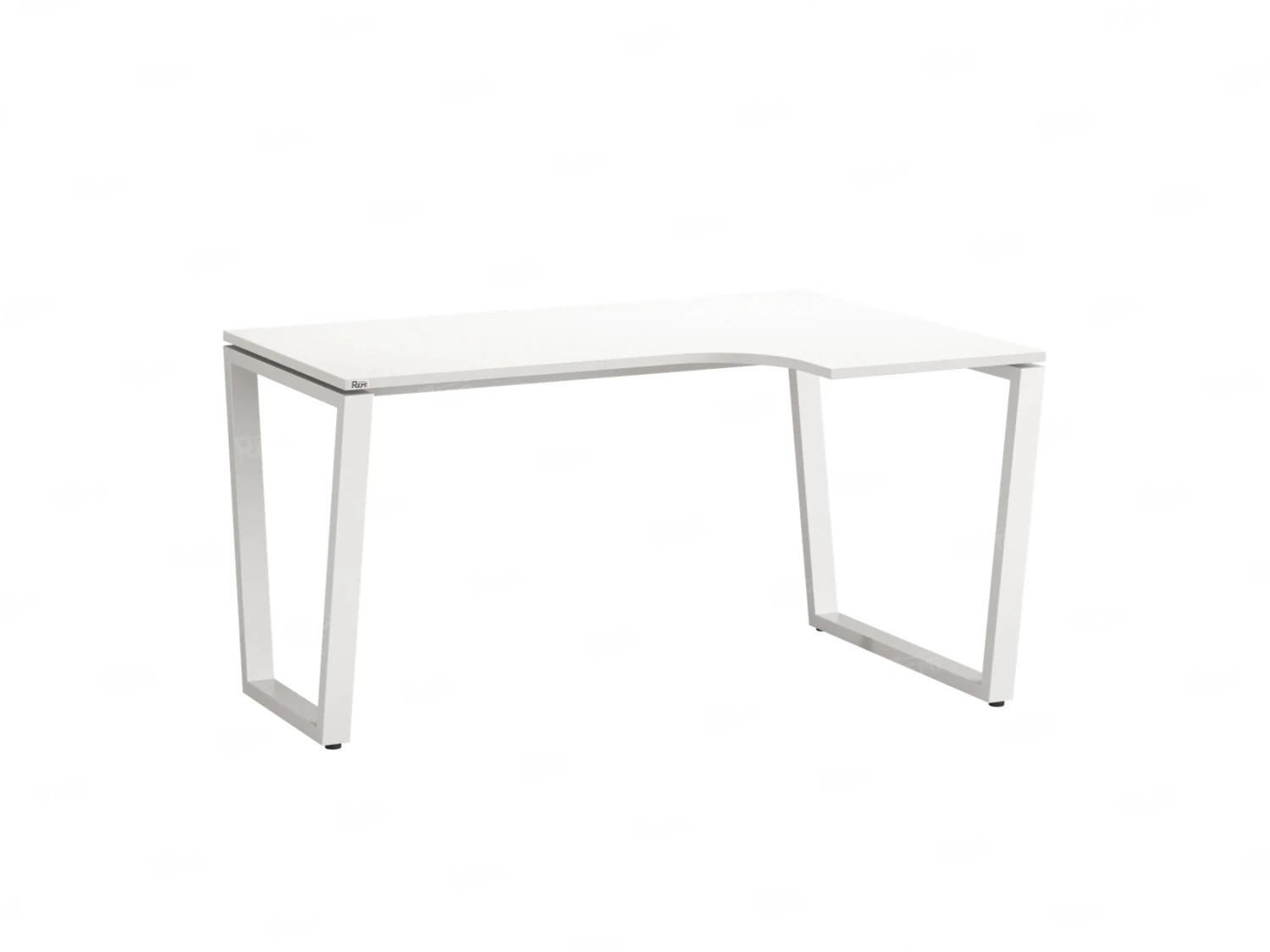 Стол угловой, U-опора, правый 1800x900/1200x750, RM050-18x9-12 Белый/Белый