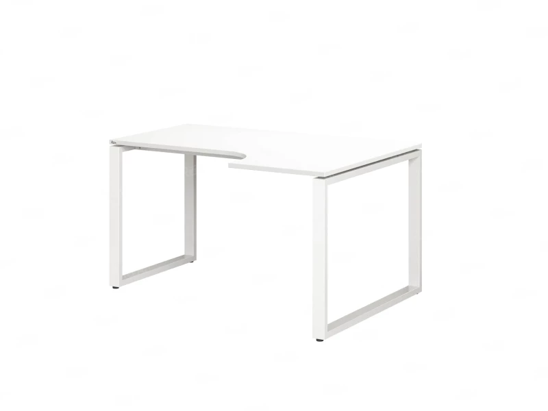 Стол угловой, О-опора, правый 1600x900/1200x750, RM054-16x9-12 Белый/Белый