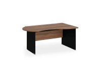 BRL RB004-140х80R Стол асимметричный правый 1400х800х740 Орех Вармия/Черный