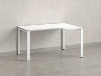Стол угловой, П-опора, правый 1400x900/1200x750, RM052-14x9-12 Белый/Белый