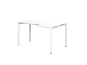 Стол угловой, П-опора, правый 1400x900/1200x750, RM052-14x9-12 Белый/Белый