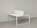 Бенч-система, 2 рабочих места, с одним тканевым экраном 1800x1600x750 RM169-1-18x16 Белый/Белый