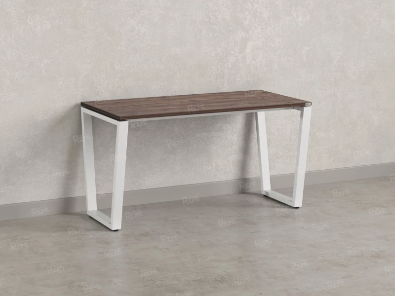 Стол прямой на U-образных опорах 2000x600x750 RM003-20x6 Дуб Апрельский шоколад/Белый