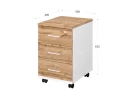 Тумба выкатная 500x400x620 RTD037 Вотан/Белый. Серия Тандем / Tandem. Серия Тандем / Tandem