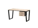 Стол прямой с подвесной тумбой 2 ящика, U-опора 1600x600x750 RM035-16x6 Дуб Маувелла/Черный