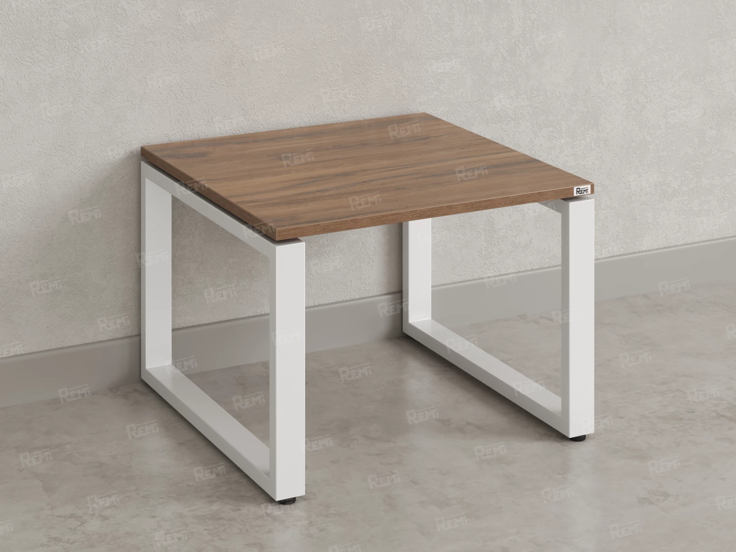 Журнальный стол с полкой 600x700x550 RM182-6x7 Дуб Юстус/Белый