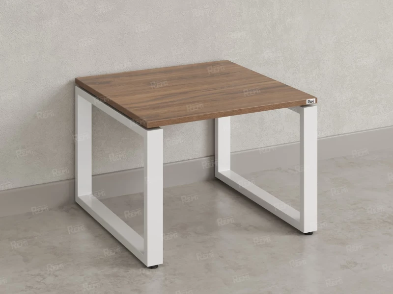 Журнальный стол с полкой 600x700x550 RM182-6x7 Дуб Юстус/Белый