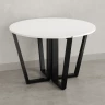 Круглый стол на U-образных опорах 1400x1400x750 RM188-14x14 Белый/Черный
