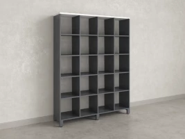 Стеллаж, 20 ячеек 1500х370х1980 RM144-150x37 Серый/Серый
