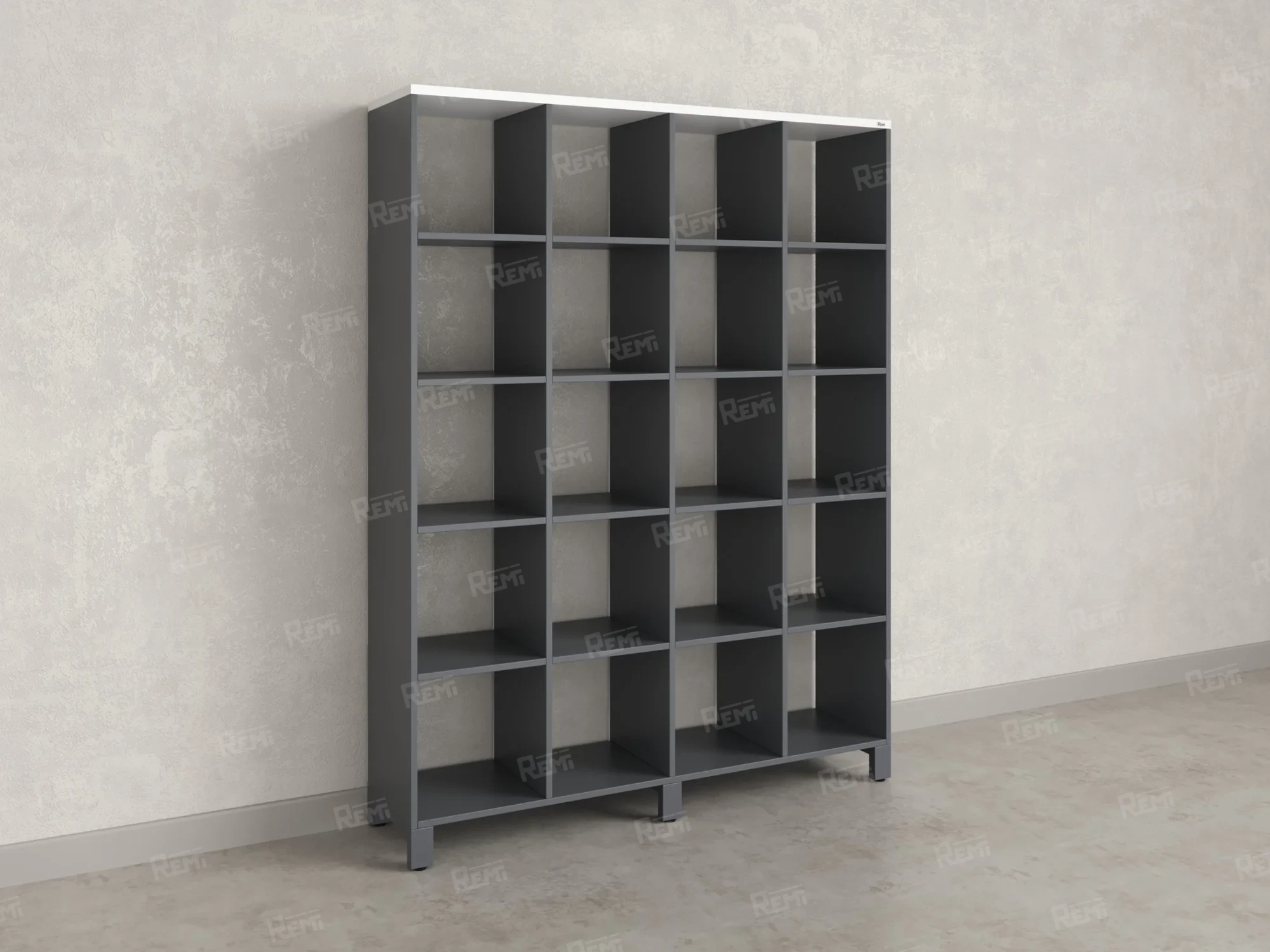 Стеллаж, 20 ячеек 1500х370х1980 RM144-150x37 Серый/Серый