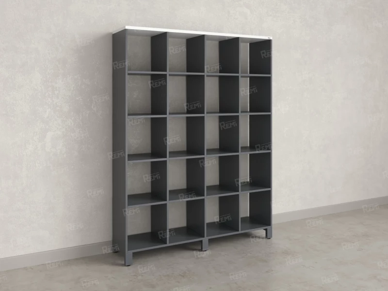 Стеллаж, 20 ячеек 1500х370х1980 RM144-150x37 Серый/Серый