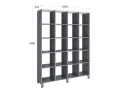 Стеллаж, 20 ячеек 1500х370х1980 RM144-150x37 Серый/Серый