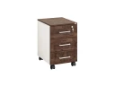 Тумба мобильная, 3 ящика 400x500x600 RM120-40x50 Дуб Апрельский шоколад/Белый