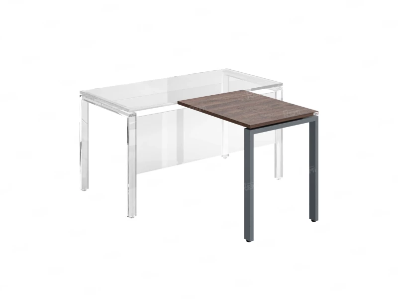 Брифинг прямой, с парящей столешнецей, на П-образном каркасе 1200x700x750 RM070-12x7 Дуб Апрельский шоколад/Серый