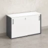 Низкий шкаф-купе на регулируемых опорах 1200x420x750 RM125-120x42 Белый/Серый