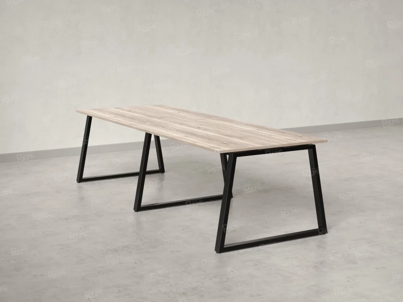 Cтол для переговоров, на A-обазном каркасе 2300x1650x750 RM083-230x165 Дуб Маувелла/Черный