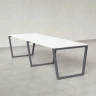 Cтол для переговоров, на V-обазном каркасе 2300x1600x750 RM082-230x160 Белый/Серый