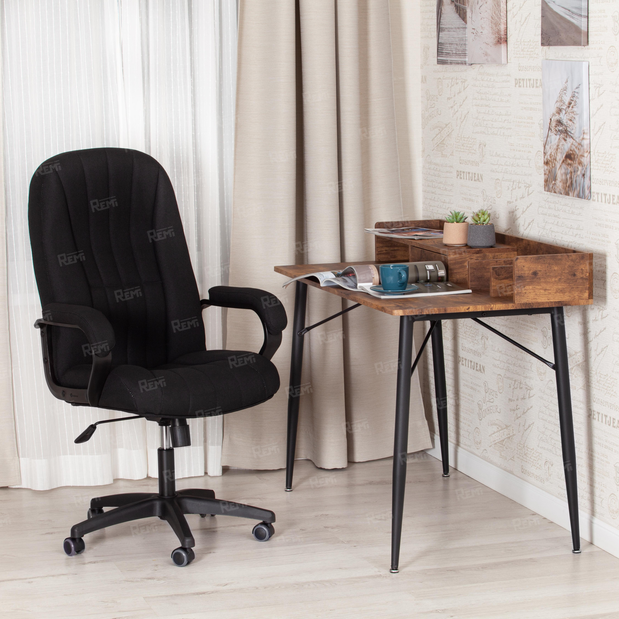 Кресло СН888 (22) Черный/Черный, Ткань (арт. 19525)