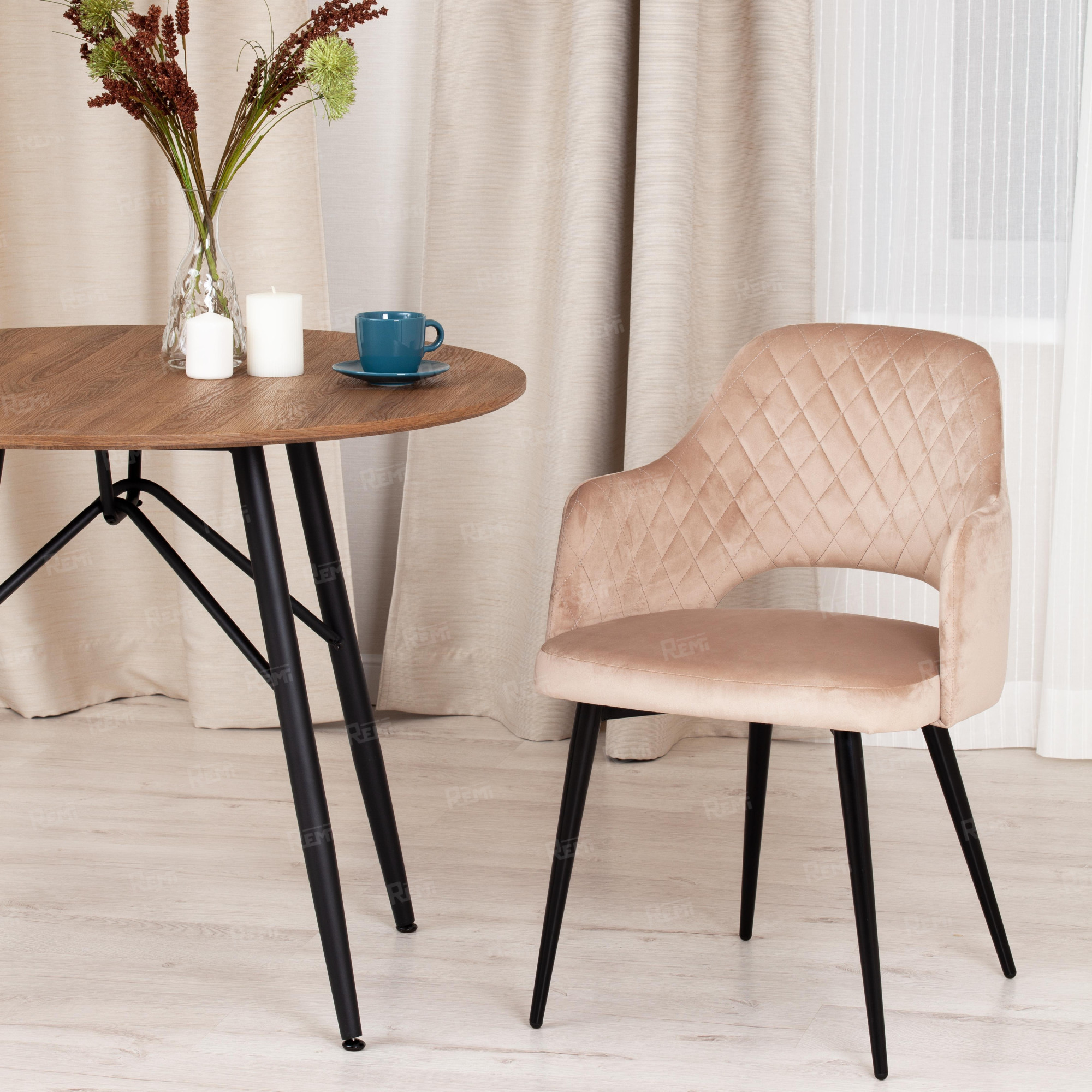 Кресло VALKYRIA (mod. 711)  Бежевый/Бежевый, Ткань (арт. 15340)