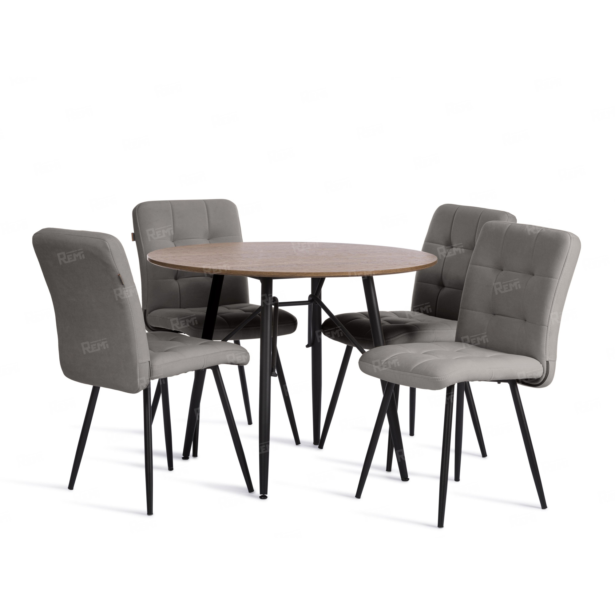 Стул обеденный Medeo Серый/Серый, Флок (арт. 24352)